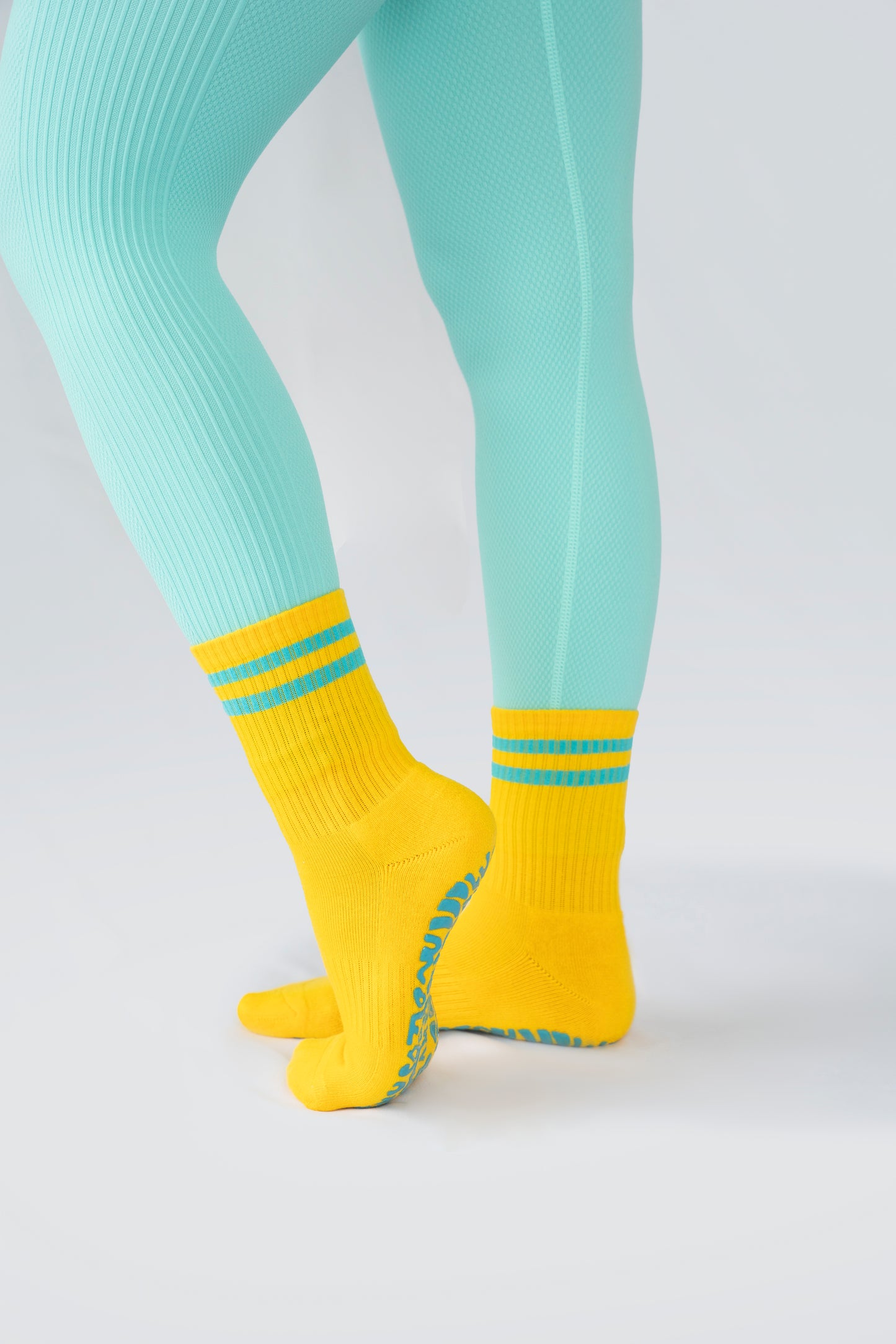 Crew Grip Socks - Yellow/Turquoise