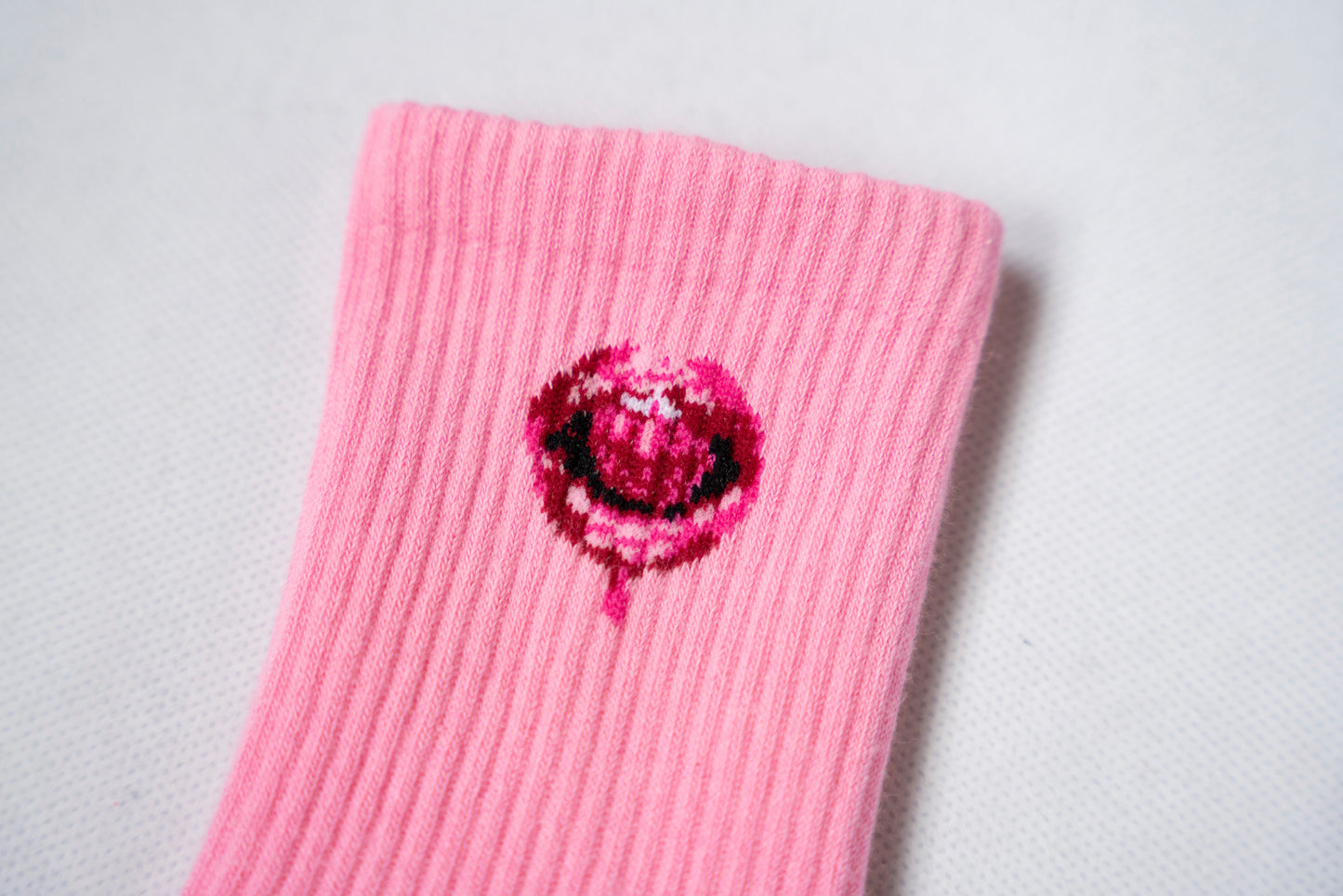 Jacquard Crew Grip Socks - Pink/Raspberry
