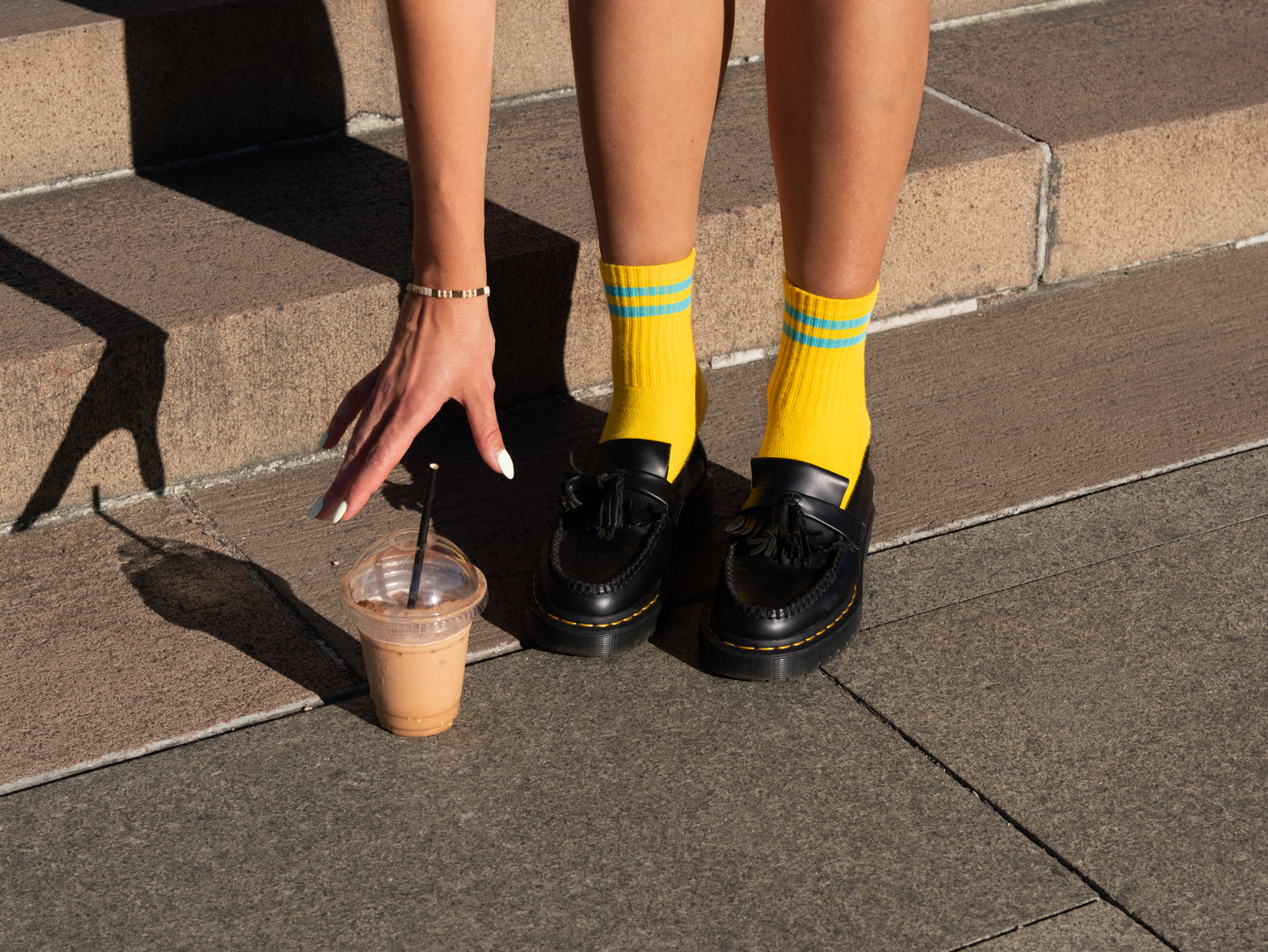 Crew Grip Socks - Yellow/Turquoise
