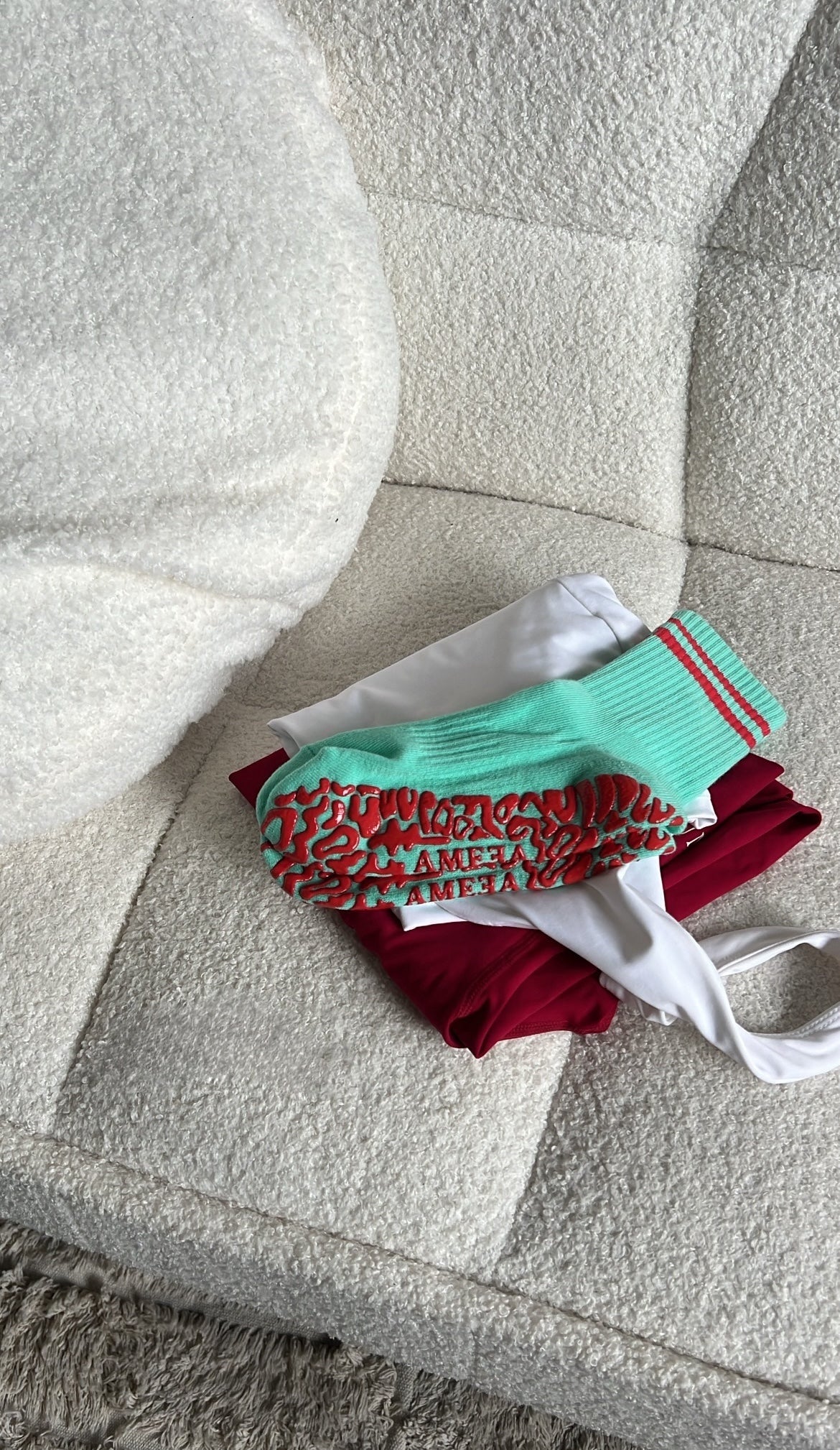Crew Grip Socks - Aqua/Watermelon