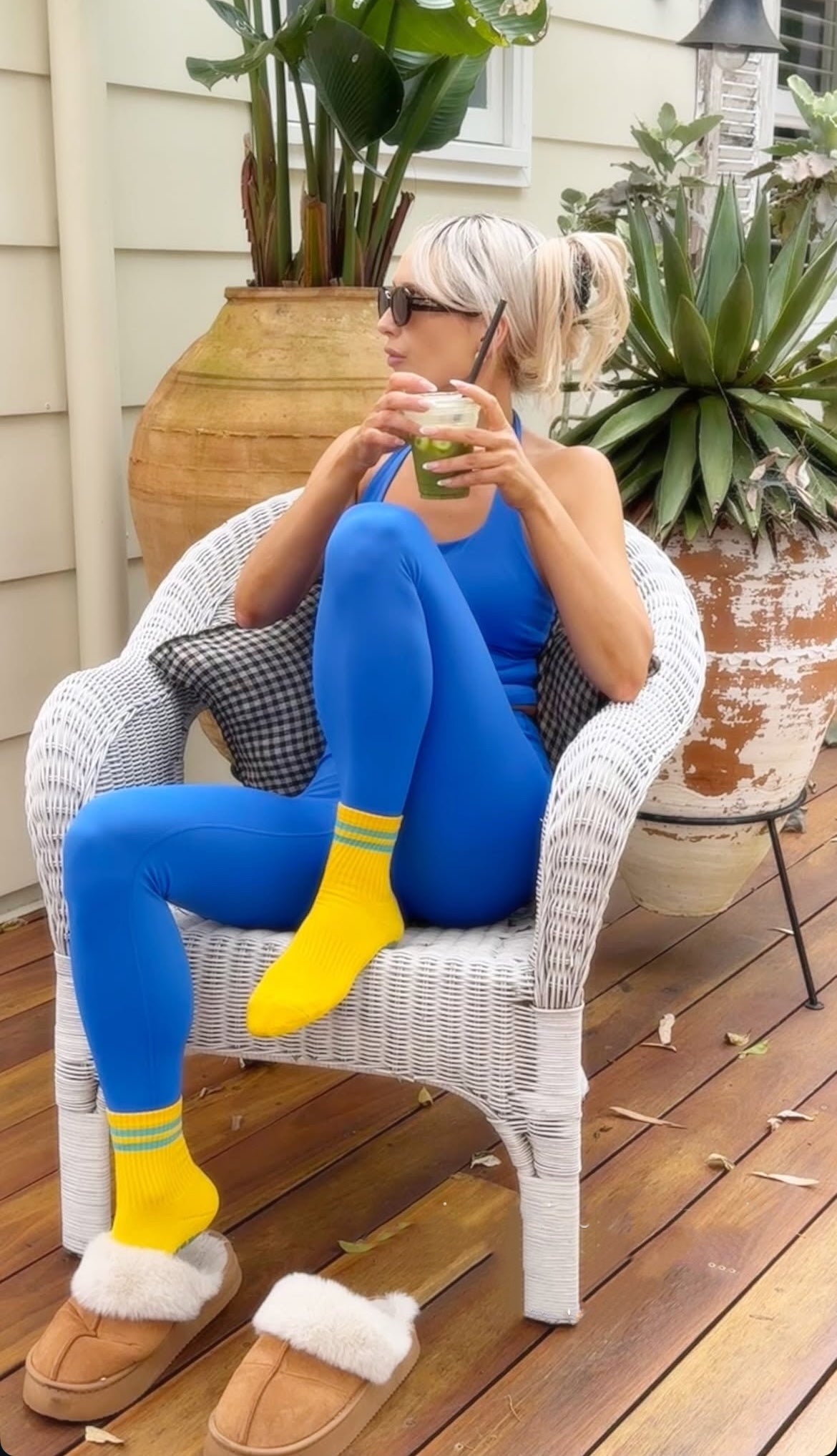 Crew Grip Socks - Yellow/Turquoise